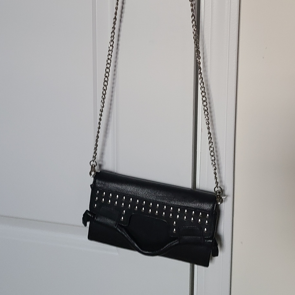 Foley + Corinna black cross body black and silver